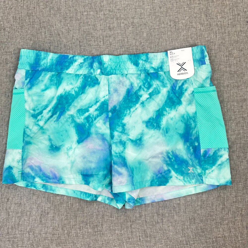 NEW! Little Big Girls‎ Xersion sport Shorts XL-16 Quick Dry Running Shorts Lined